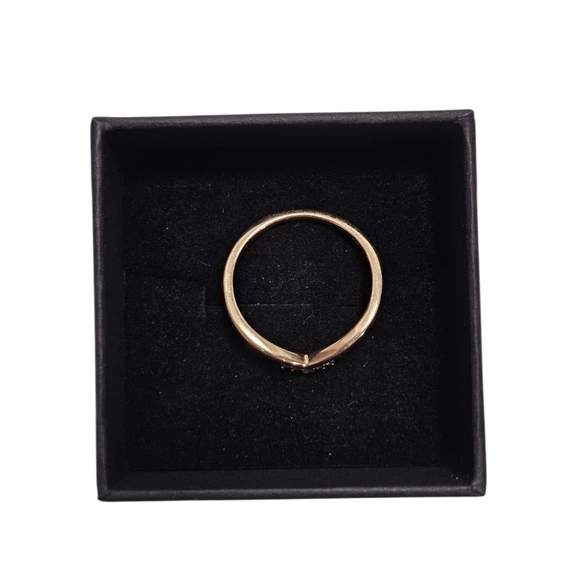 Pandora Rose Gold Chevron CZ Ring Size 56 US 7.5 - Picture 3 of 5
